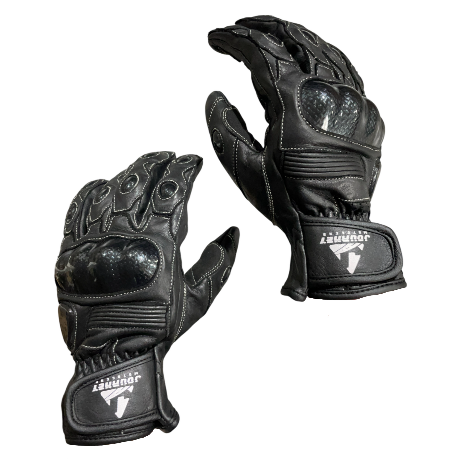 Journey Tech-Max Premium Leather Men's Breathable Touchscreen Motorcycle Gloves