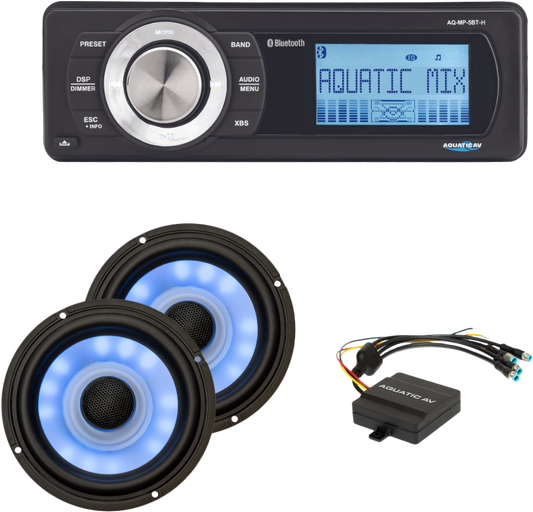 Aquatic AV Ultra RGB & Stereo Kit for Harley 1998-2013 FLT/FLH