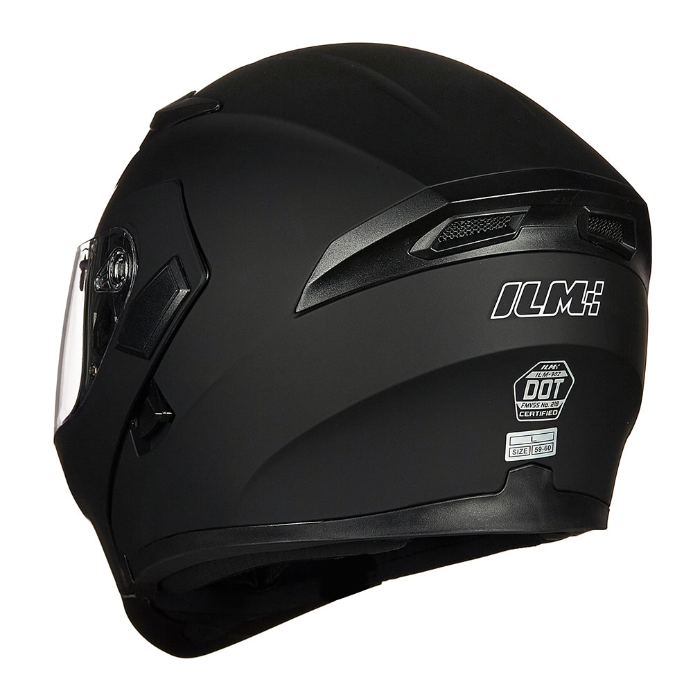 ILM Motorcycle Dual Visor Flip-Up Modular Full Face Helmet