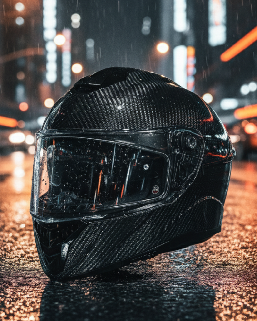 ILM Motorcycle Full Face Helmet 861C: Carbon Black - Lightweight, Carbon Fiber, Dual Visor - DOT Certified