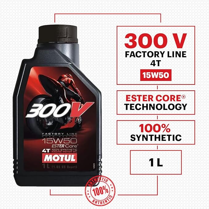 Motul 300V 15W50 100% Synthetic Motor Oil
