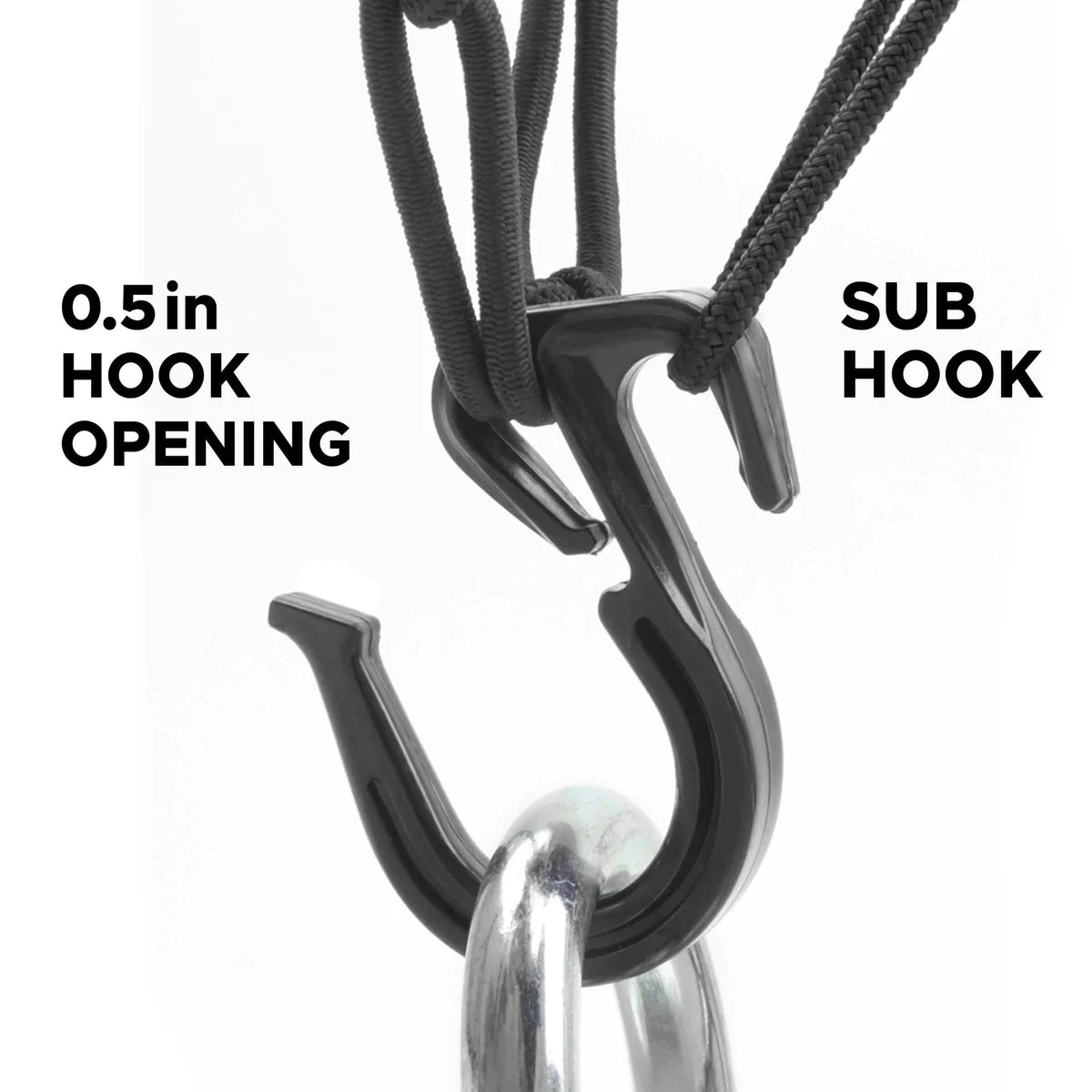 Powertye Cargo Net Adjustable - Black 15" x 15"