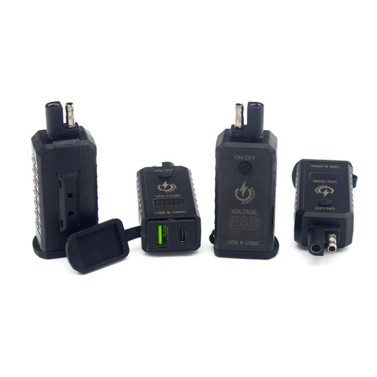 RidePower - SAE to Dual USB & USBC Adaptor
