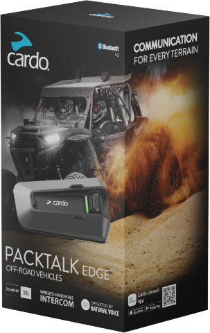 Cardo Packtalk Edge ORV Bluetooth Comm System - Single
