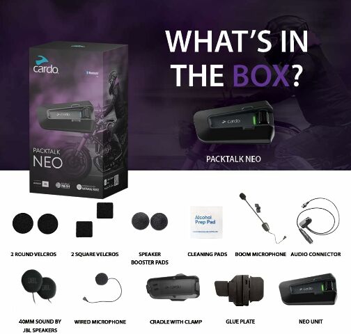 Cardo Packtalk Neo Bluetooth Comm System - Single