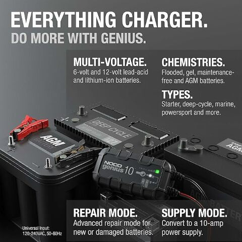 NOCO Genius Battery Charger 10-AMP