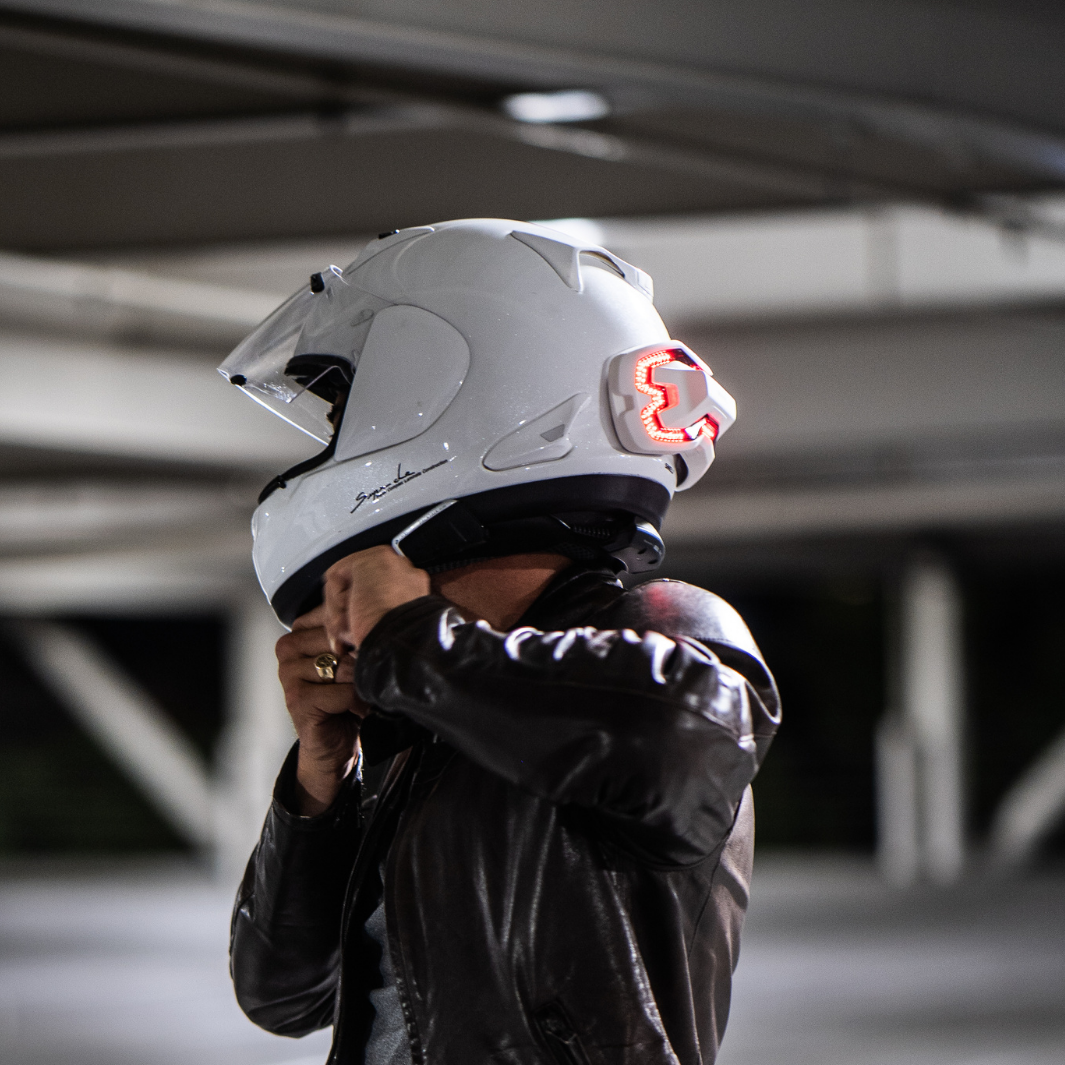 Brake Free Helmet Brake Light - White USB-C