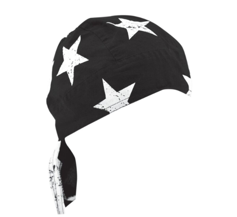 Flydanna® Head Wrap - Black and White Vintage American Flag Z903