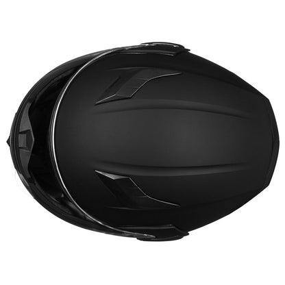 ILM Motorcycle Dual Visor Flip-Up Modular Full Face Helmet - Small