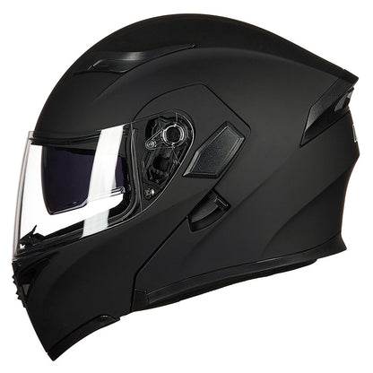 flip up full face motorcycle helmets ILM Motorcycle Modular Full Face Helmet Model 902 Matte Black / L