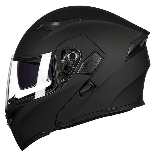 ILM Motorcycle Dual Visor Flip-Up Modular Full Face Helmet