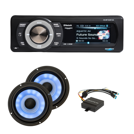 Aquatic AV Ultra RGB & Stereo Kit for Harley 1998-2013 color display, Sirius XM Ready