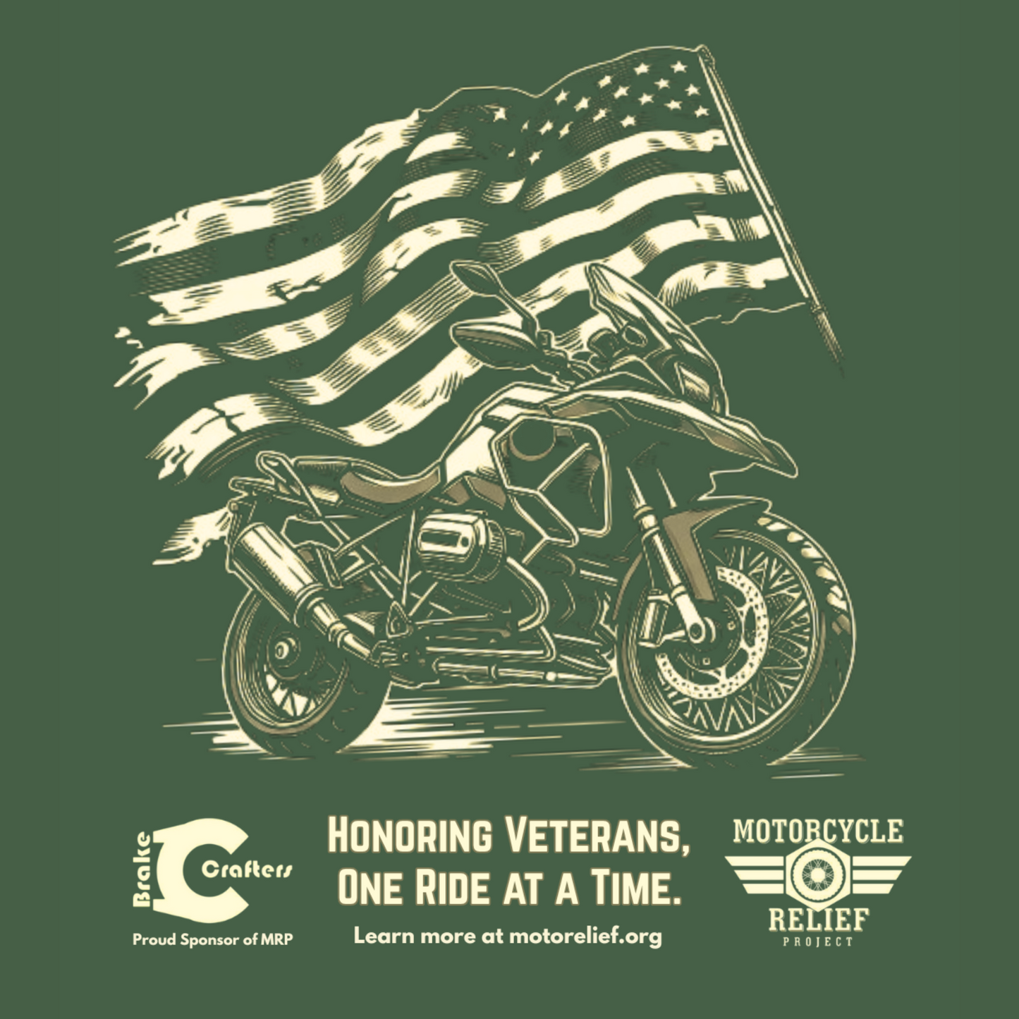 BrakeCrafters "Motorcycle Relief Project" Tee Shirt - 2025 Edition