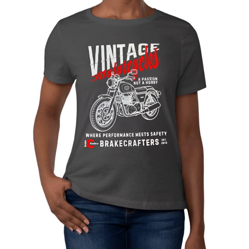 BrakeCrafters "Vintage Motorcycles" Tee Shirt - 2024 Edition