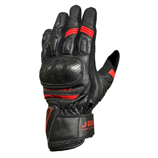 Journey Tech-Vent Premium Leather Men's Breathable Touchscreen Motorcycle Gloves