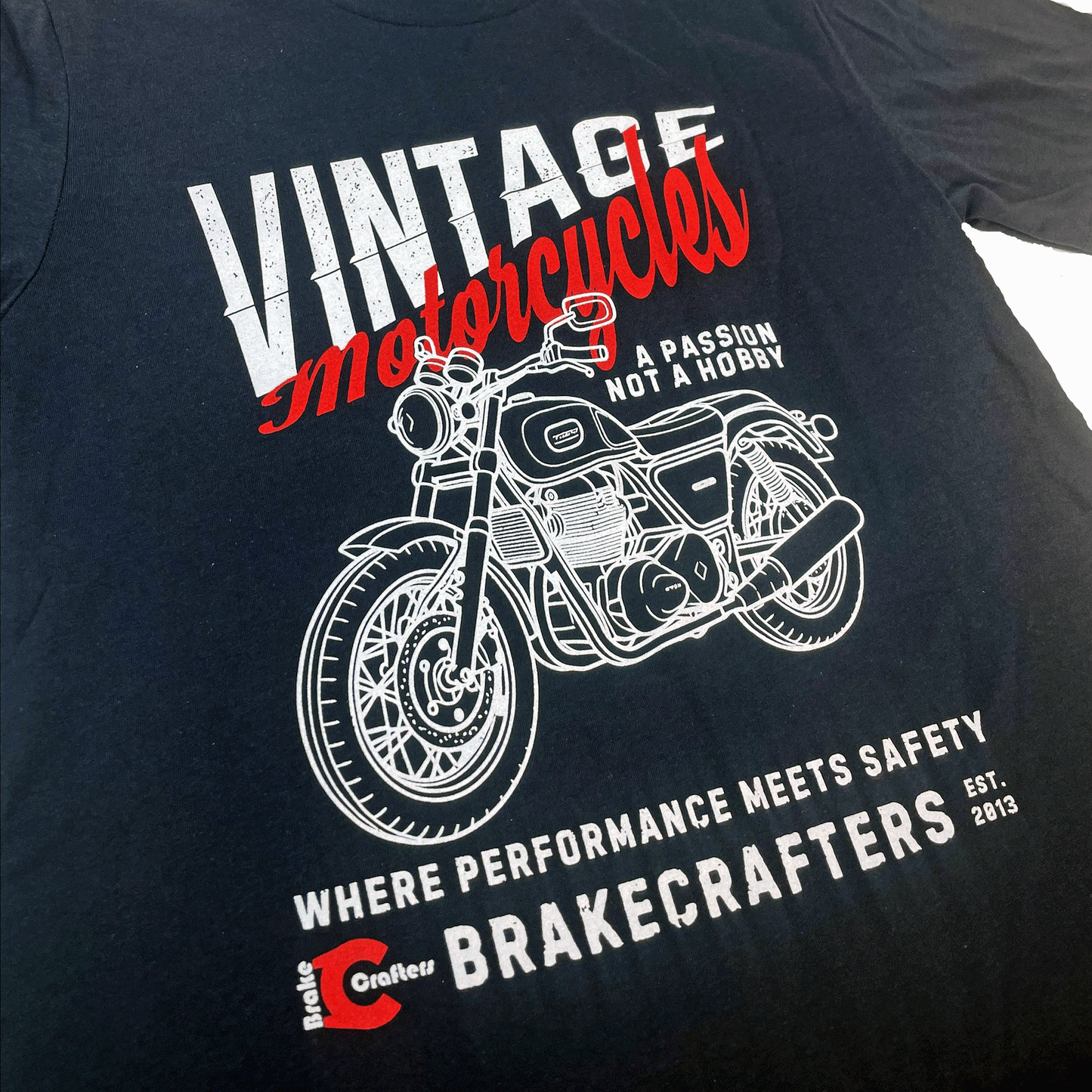 BrakeCrafters "Vintage Motorcycles" Tee Shirt - 2024 Edition