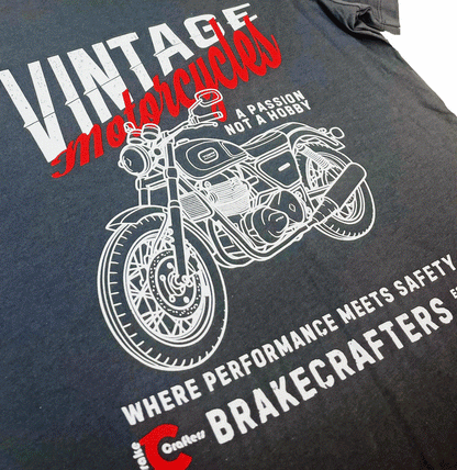 BrakeCrafters "Vintage Motorcycles" Tee Shirt - 2024 Edition
