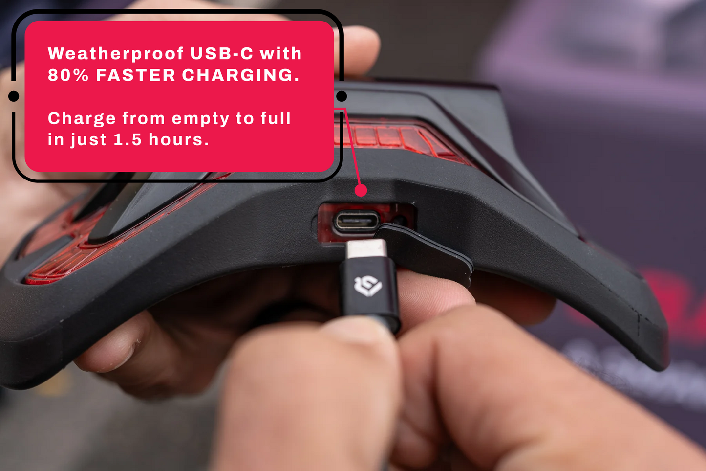 Brake Free Helmet Light USB-C - Black