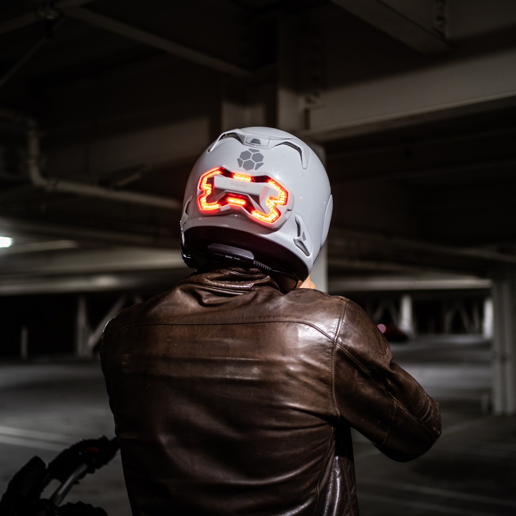 Brake Free Helmet Brake Light - White USB-C