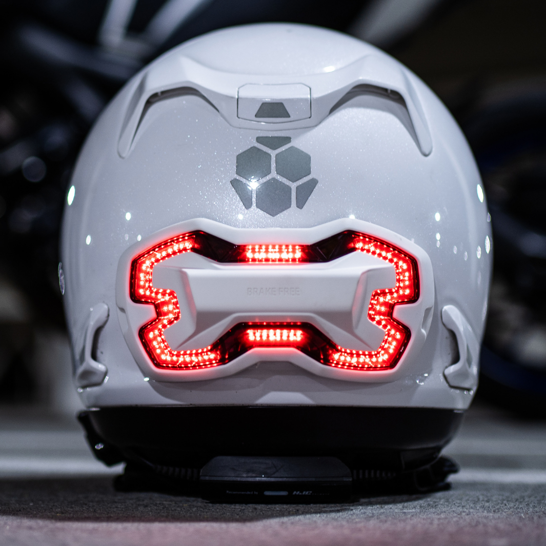 Brake Free Helmet Brake Light - White USB-C