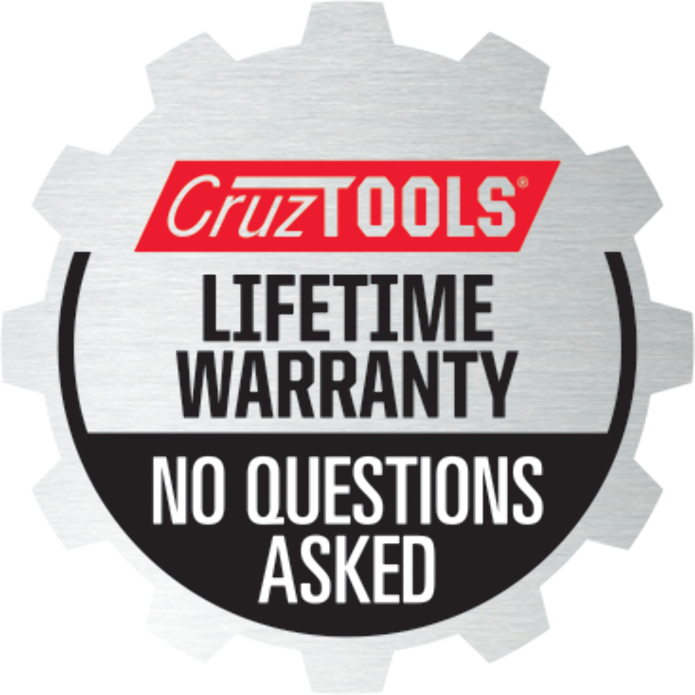 CruzTOOLS TirePro Dial Tire Gauge - 1-60 PSI with Rotating Brass Head, Bleed Valve & Rubber Boot