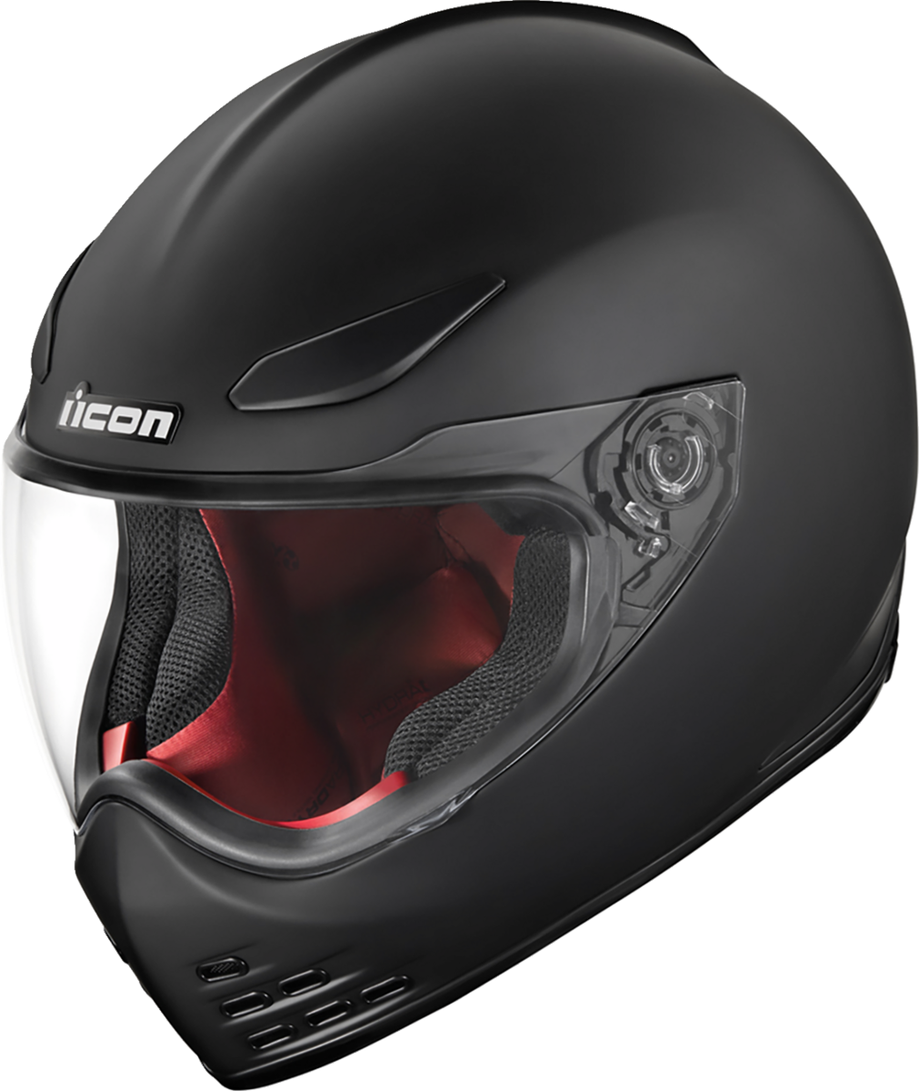 ICON Domain Rubatone helmet front view showing visor