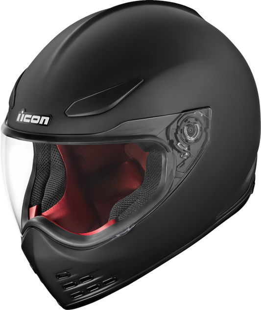 ICON Domain Rubatone helmet front view showing visor