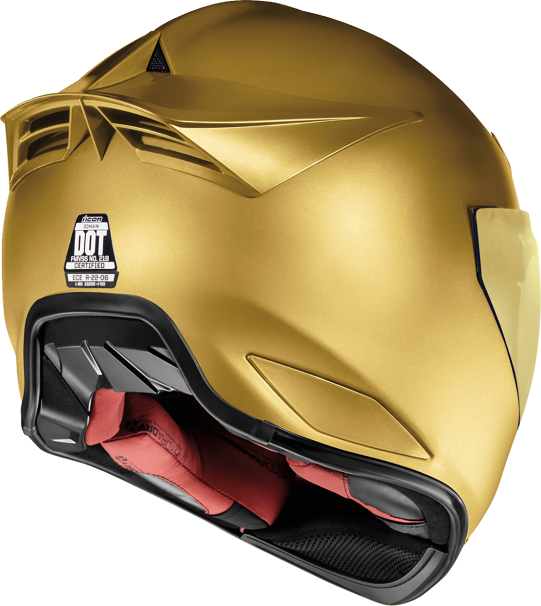 ICON Domain Cornelius helmet gold backside view