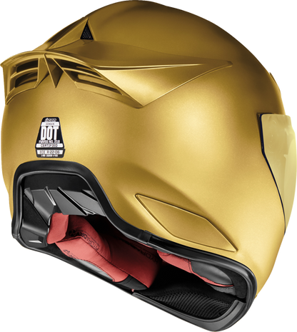 ICON Domain Cornelius helmet gold backside view