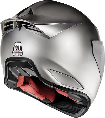 ICON Domain Cornelius helmet silver backside view