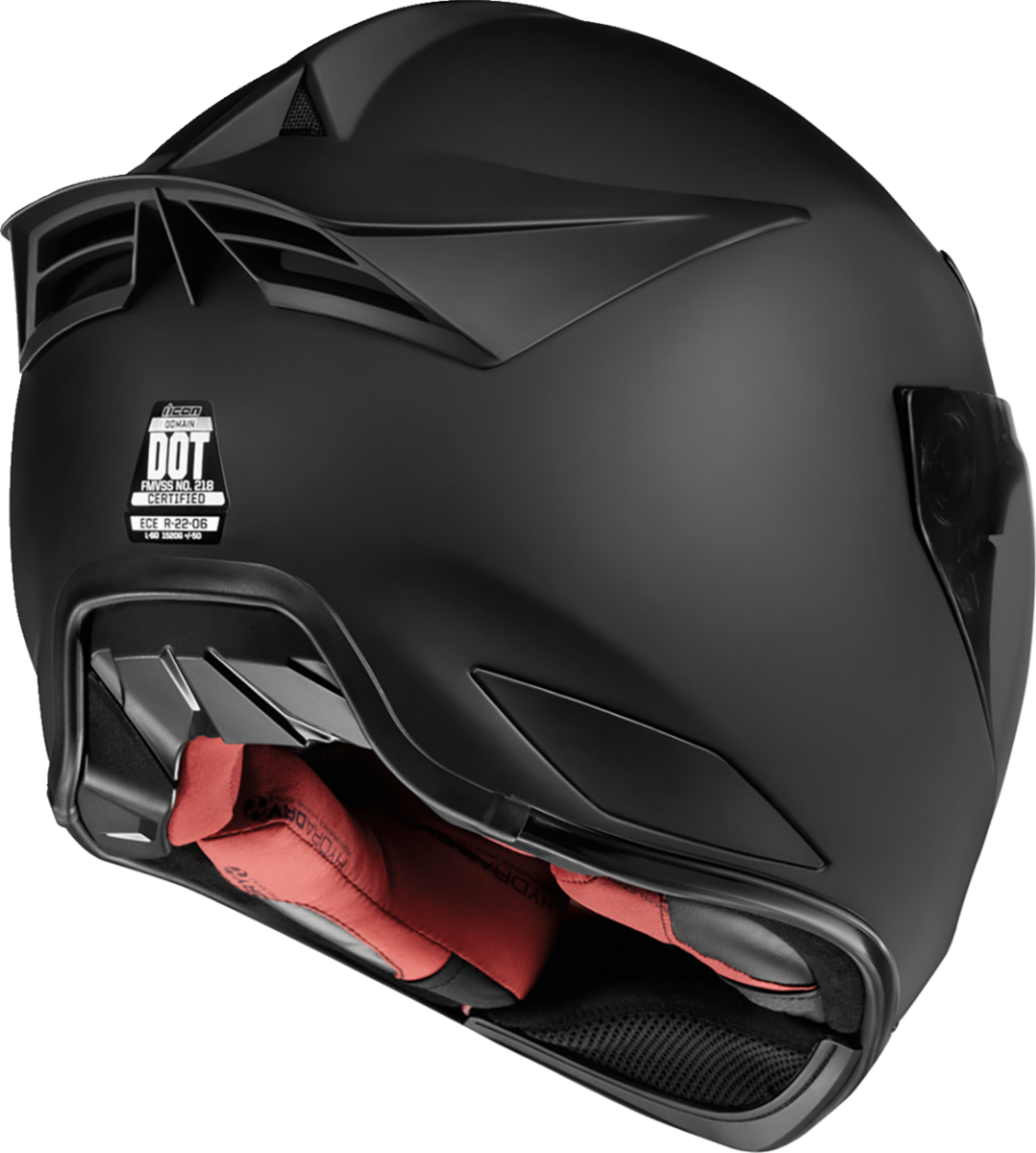 ICON Domain Cornelius helmet black backside view