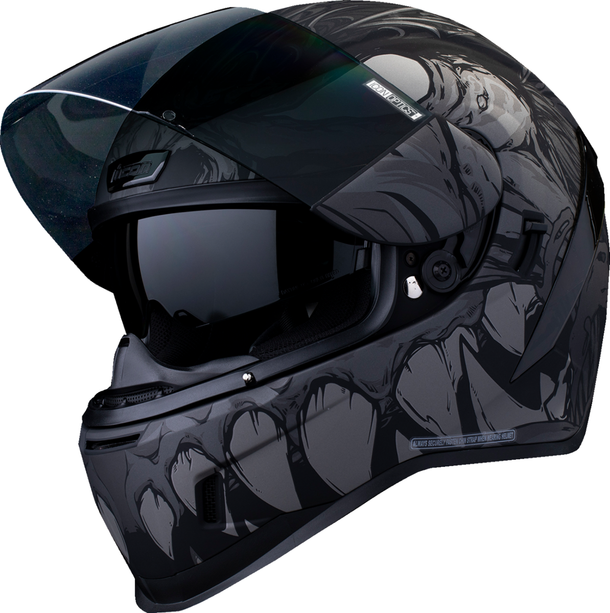 ICON Airform helmet side profile showing graphic design