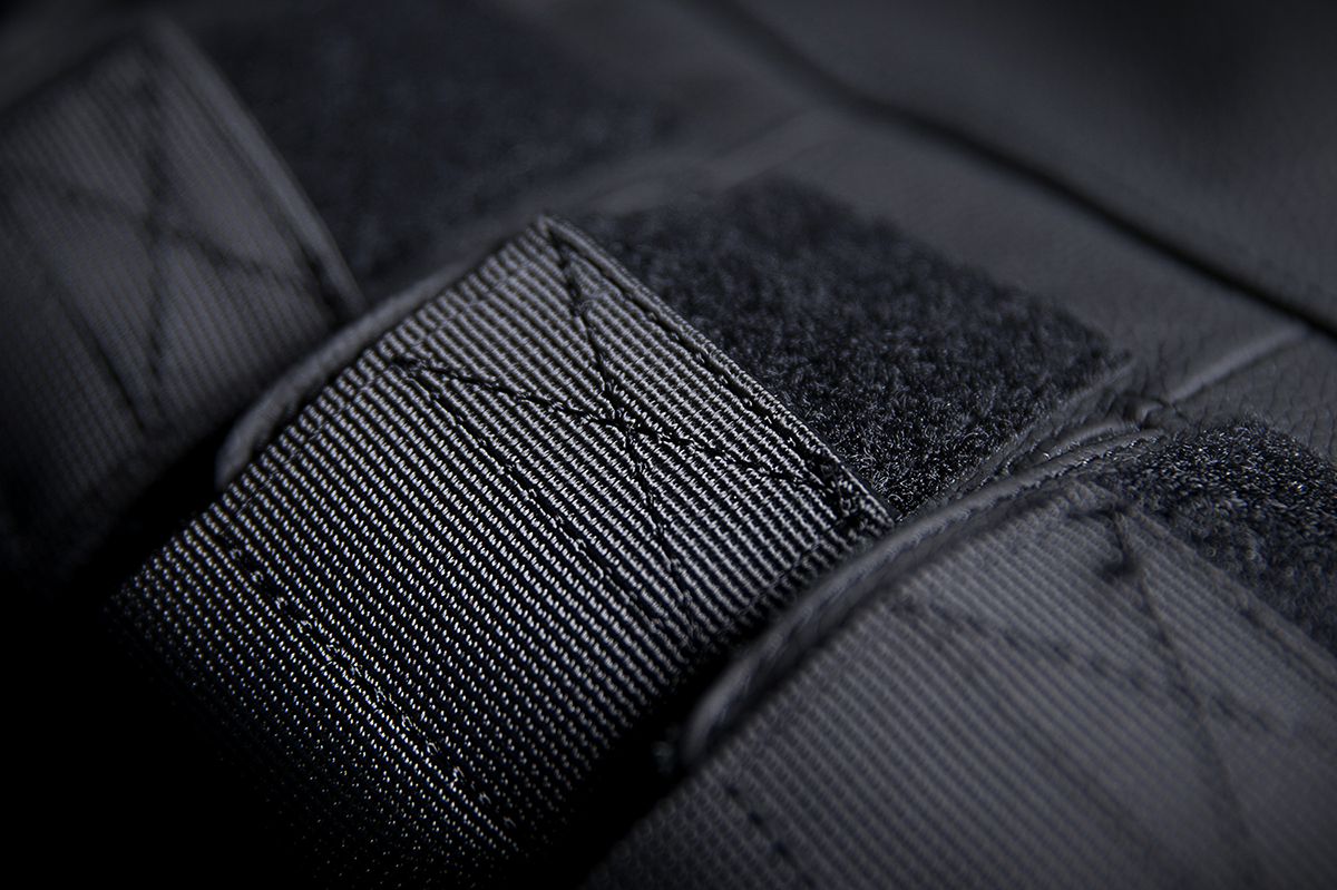 ICON Regulator D3O Stripped Vest adjustable fit straps close-up