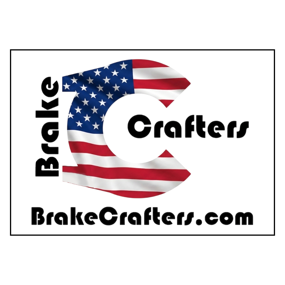 BrakeCrafters "Patriotic Logo" Sticker - 3" x 2"