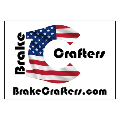 BrakeCrafters "Patriotic Logo" Sticker - 3" x 2"
