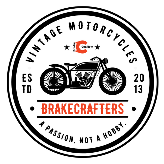 BrakeCrafters "Vintage Motorcycles" Sticker - 3" x 3"