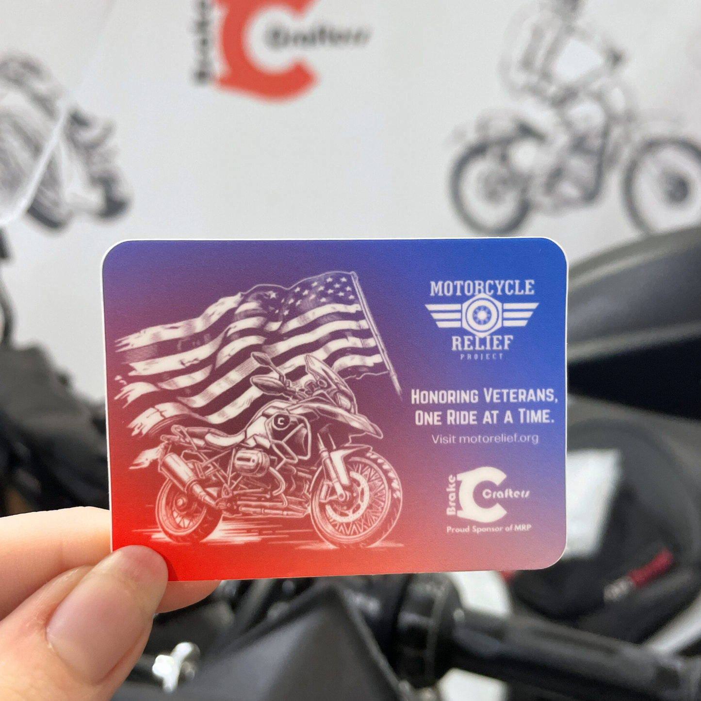 BrakeCrafters "Motorcycle Relief Project" Sticker - 2.71" x 2"