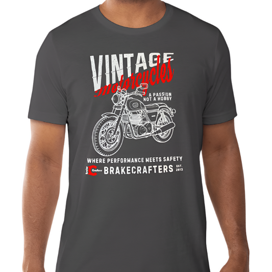 BrakeCrafters "Vintage Motorcycles" Tee Shirt - 2024 Edition
