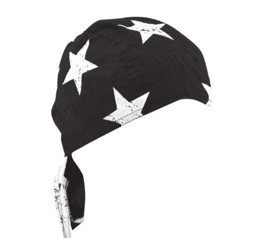 Flydanna® Head Wrap - Black and White Vintage American Flag  Z903